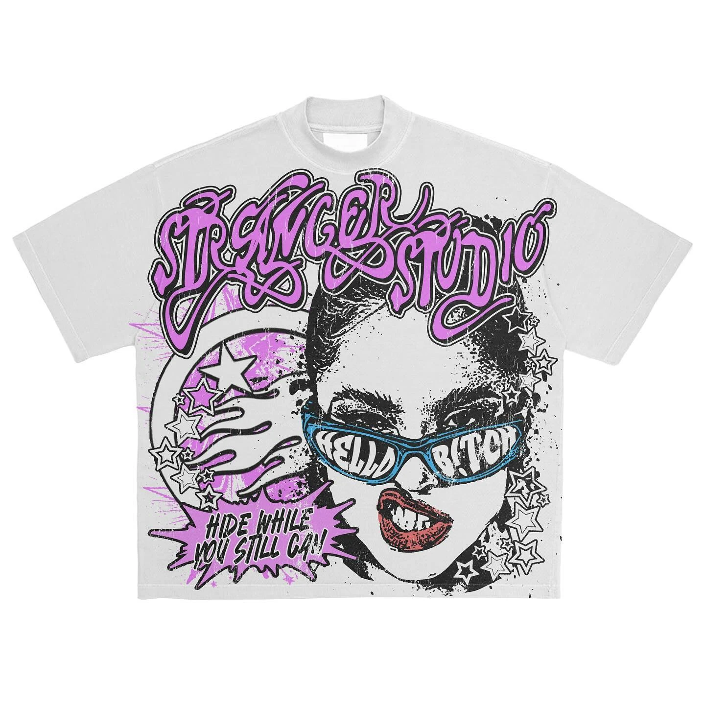 Harajuku Loose Gothic Hip Hop Rock Original Funny Devil Print T-shirt for Man High Quality Summer Cotton Campus Style Couple Top