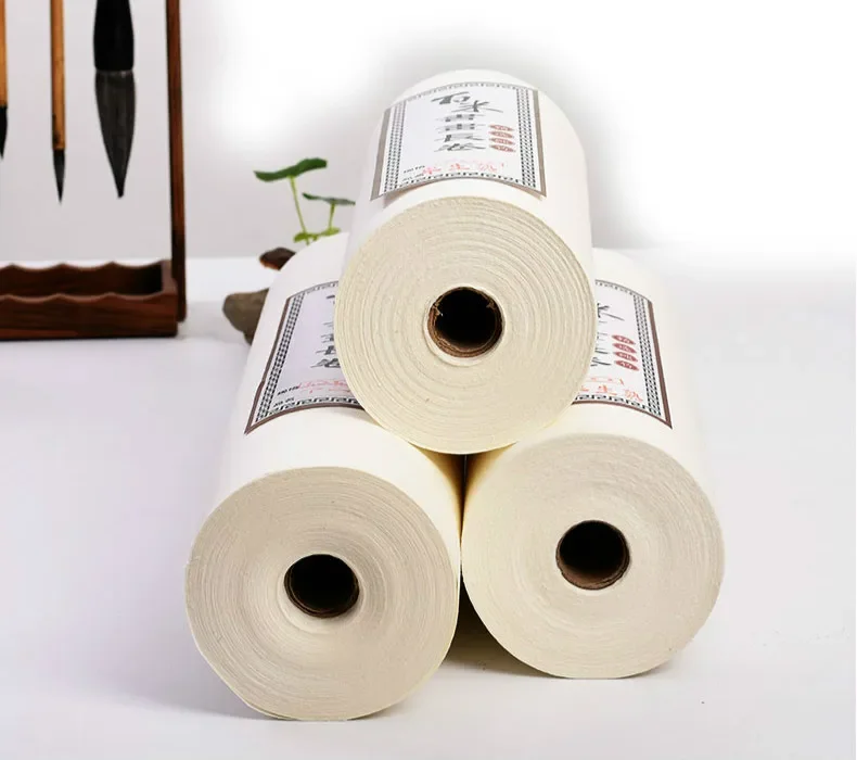 Halbreife Xuan-Papier rollende chinesische Malerei rohe Reis handschrift Material Pinsel Kalligraphie Freihand Malerei Produkte – Detail 1