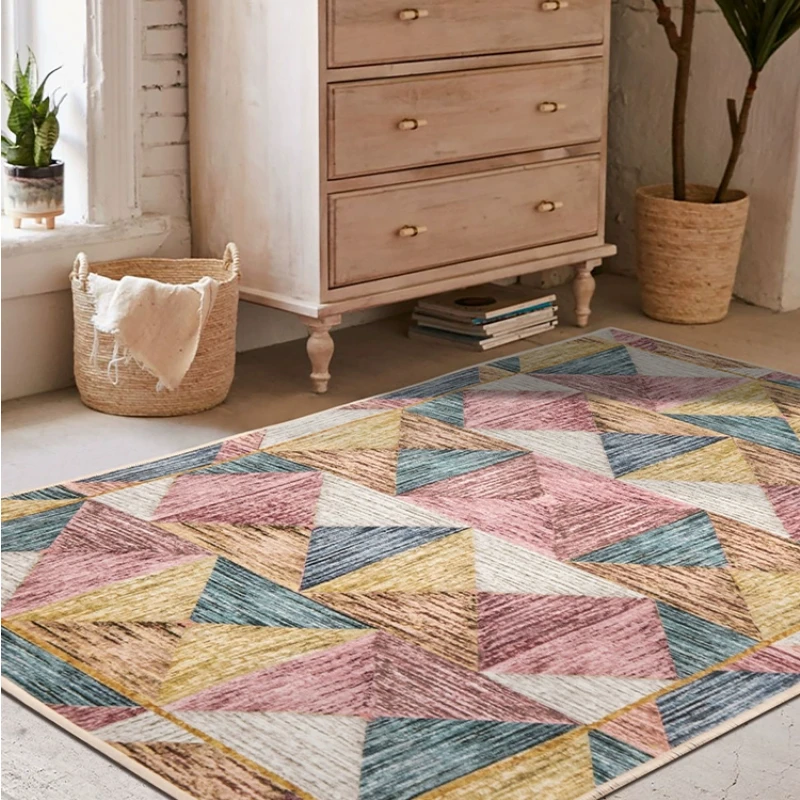 

Bohemian Style Bedroom Decor Color Rug Large Area Carpets for Living Room Fluffy Soft Bedside Plush Carpet Home Thick Floor Mat