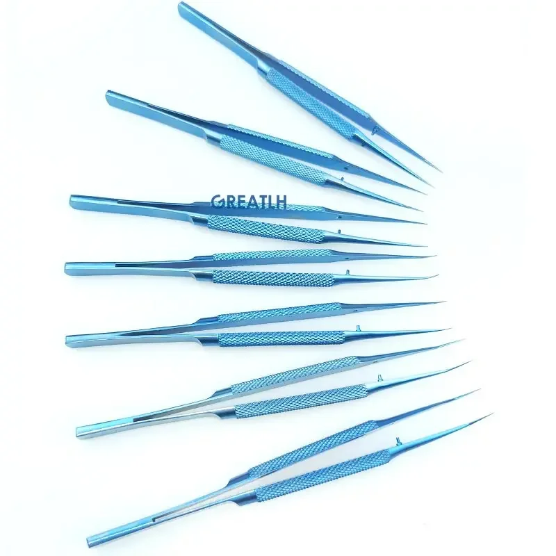 14cm Titanium Ophthalmic Tweezers Autoclavable Micros Forceps with Platform Ophthalmic Eye Surgery Instruments 1pcs