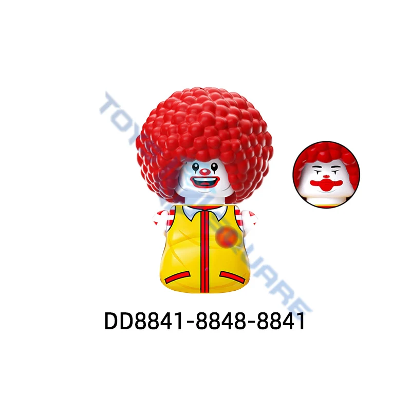 좀비 정육점 액션 피규어 무기 바지, 헤어 헬멧 모델 블록, MOC 벽돌 세트, 어린이 DD8841-DD8848 선물 장난감