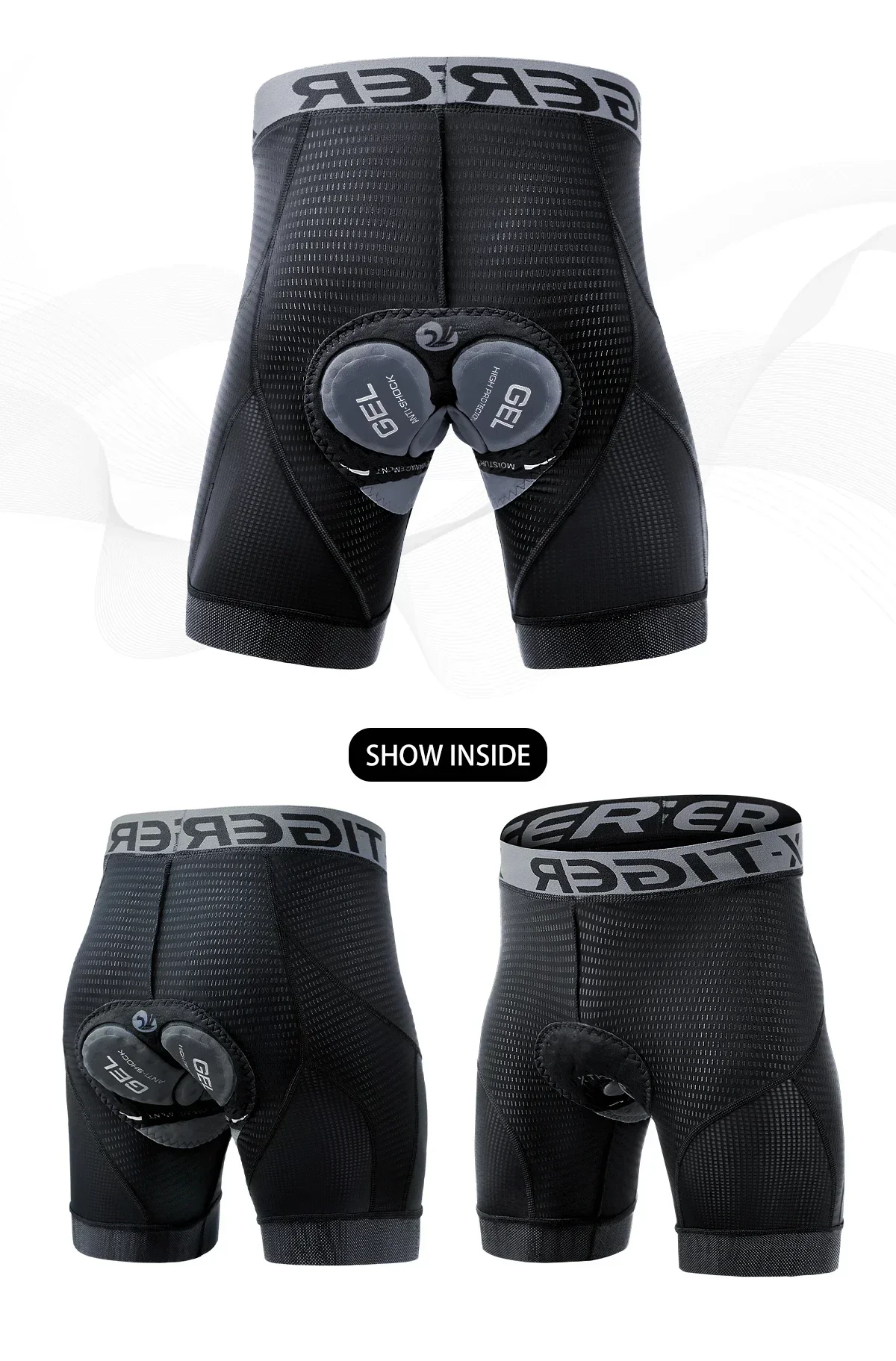 X-TIGER Fahrrad-Rennshorts mit Gel-Polsterung, atmungsaktiv, bequem, Herren-Shorts, lässige Außenhose, MTB-Rennrad-Rennshorts – Detail 11