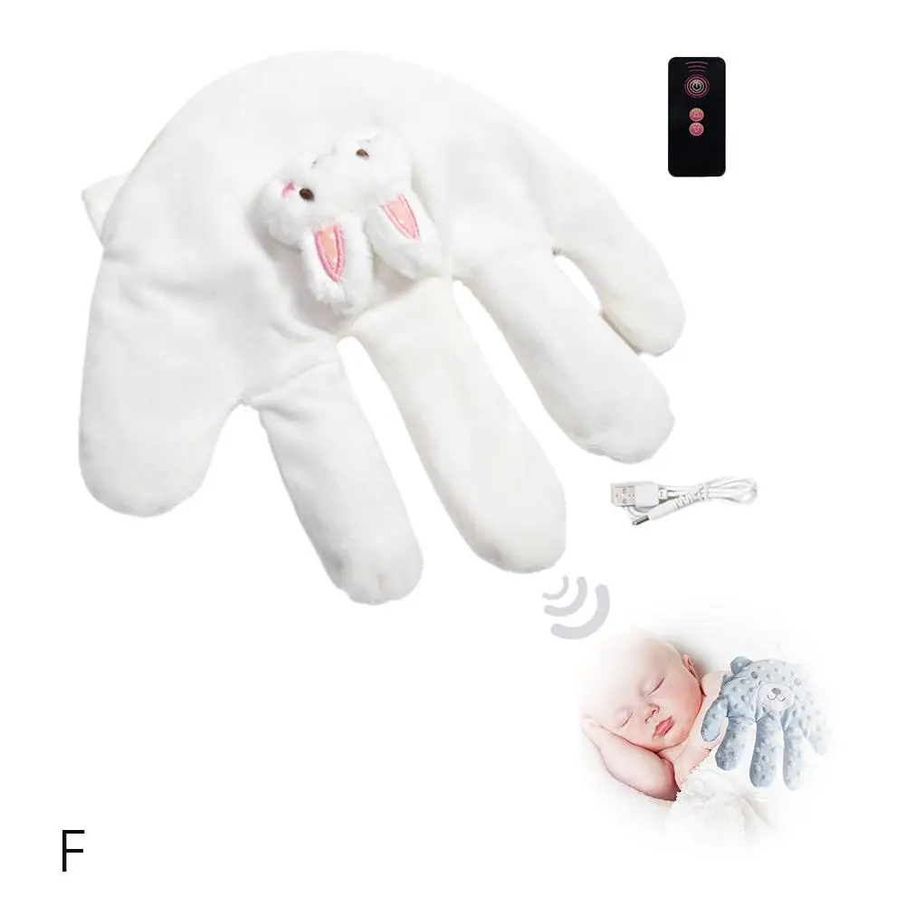 Sleep Soothing Palm Tool For Babies Anti-scare Soothing Pressure Cartoon Hand Glove Anti-Anxiety Electric Soothing Doll Glo V8I3 3