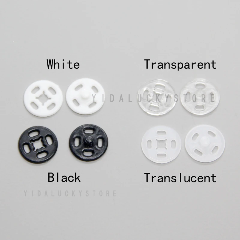 7/10/13/15/18/21mm Invisible Small Plastic Snap Buttons Fasteners Press Button Stud For Clothes Mini Accessories Wholesale