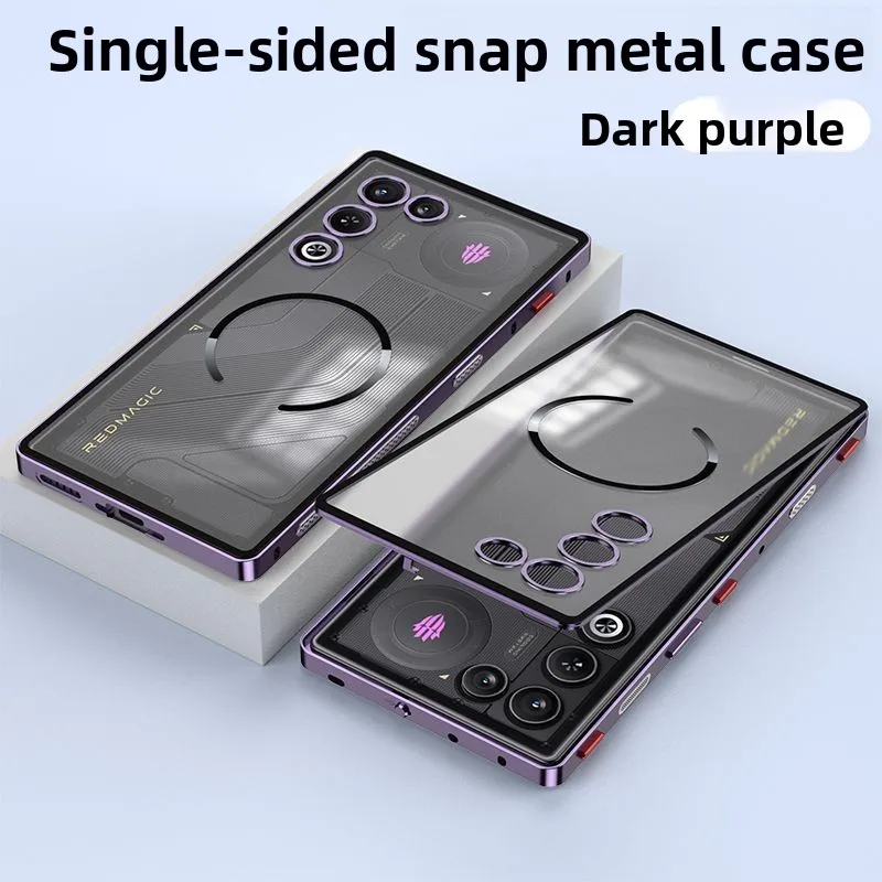 Magnetic Shockproof Matte Acrylic Phone Case with Skin-Friendly Feel