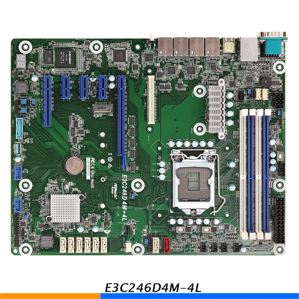 Server Motherboard For ASRock Rack For E3C246D4M-4L LGA1151 DDR4 Support E-2100/E-2200 Good Quality 2 Server Motherboard For ASRock Rack For E3C246D4M 4L LGA1151 DDR4 Support E 2100 E 2200 Good