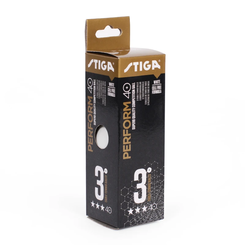 Stiga Table Tennis Balls 3 Star 40+ ABS Plastic Poly Seamed Original Stiga Ping Pong Ball