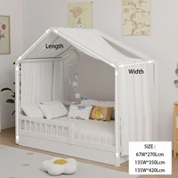 House Bed Canopy, Bed Canopy House Beds Made of Cotton Muslin, Fabric Canopy for House Canopy  Bed Children’s Room Decoration