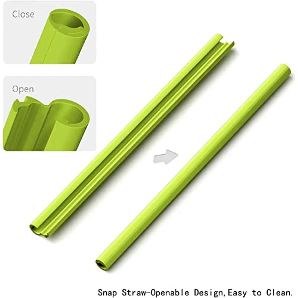 Paille en silicone réutilisable en un clic, pailles à boire ouvrables,  qualité alimentaire, Milkshake, ustensiles de cuisine pour cocktail, outils  de bar portables - AliExpress