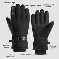 GTUBIKE Men Winter Waterproof Cycling Gloves Outdoor Sports Motorcycle Ski Touch Screen Fleece Gloves Non-slip Warm Full Fingers 5