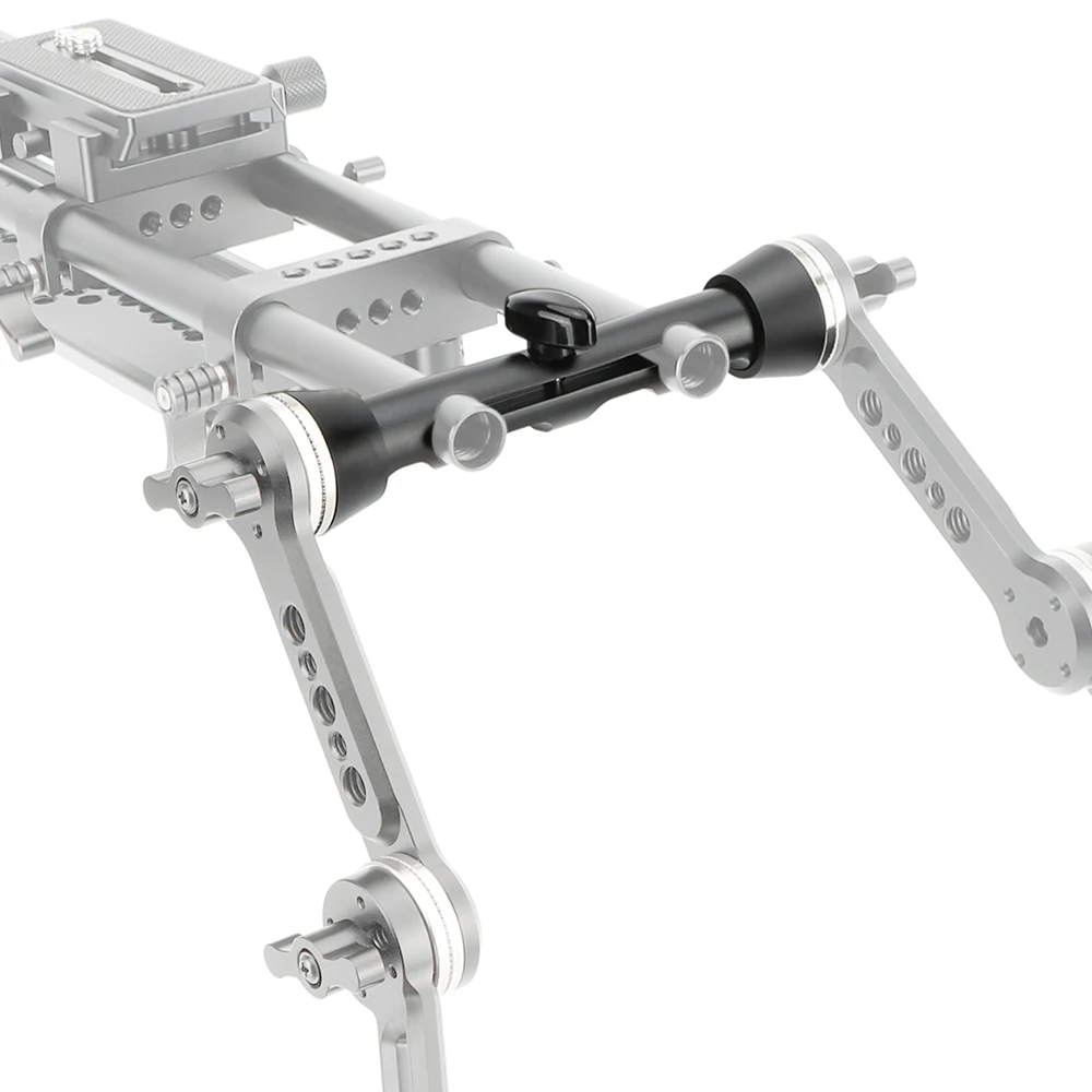 KIMRIG Dual 15mm Railblock Rod Clamp Mit ARRI Rosette Anschluss Halterung Für Handheld DLSR Kamera Schulter Montieren Rig – Detail 1