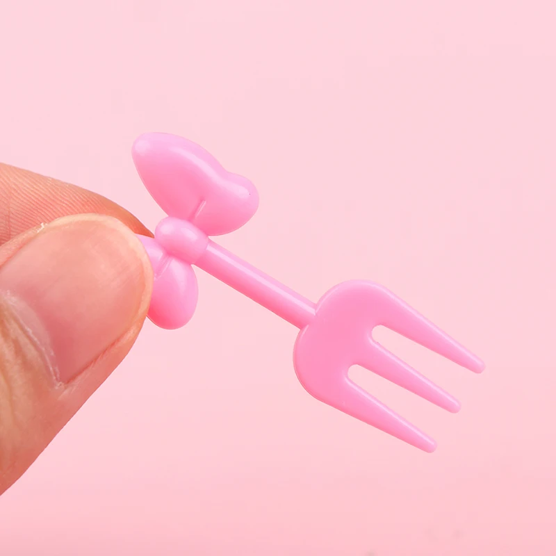 10Pcs Children Fruit Forks Dessert Toothpicks Reusable Lunch et Picks Stick for Household Kindergarten