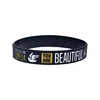 1PC/4PCS Christian Bible Verse Silicone Wristband 139:14 33:3 4:13 6:10 Inspirational Rubber Bracelet Black 2