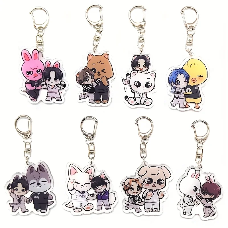KPOP Acrylic Keychain Set - Cute Bag Pendants