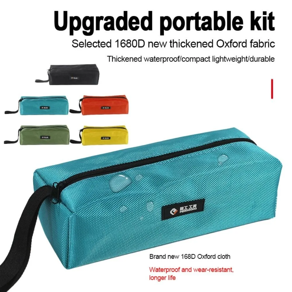 1680D Oxford Canvas Tool Bag Waterproof Storage Hand Tool Bag Screws Nails Drill Bit Metal Parts Organizer Zipper Pouch Case tool bag,tool bags,storage bag,tool kit bag,tool case