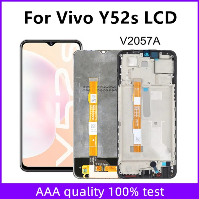 

6.58" LCD For Vivo Y52s LCD V2057A Display Screen Touch Sensor Digitizer Assembly For vivo Y52s 2020 Display Replacement