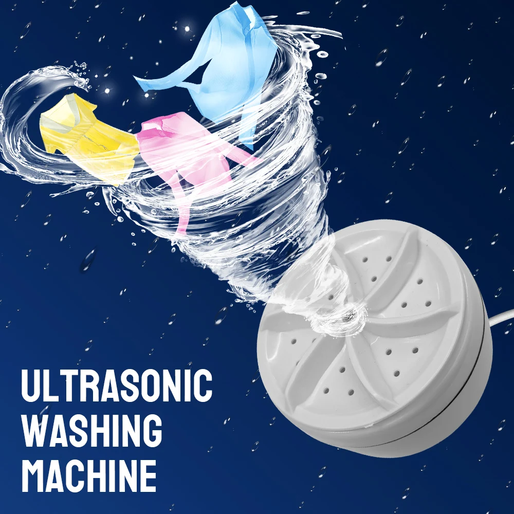 Multifunction Mini Washer Rotating Turbine USB Portable Wash Dishes for Travel Home Business Trip Socks Underpants washing machine