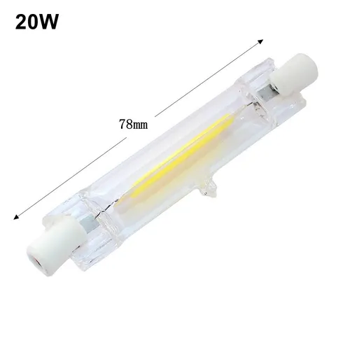 LED R7S 유리 튜브 COB 전구 78MM 118MM 높은 전원 R7S 옥수수 램프 J78 J118 할로겐 빛 교체 50W 90W AC 110V 220V Lampadas 2