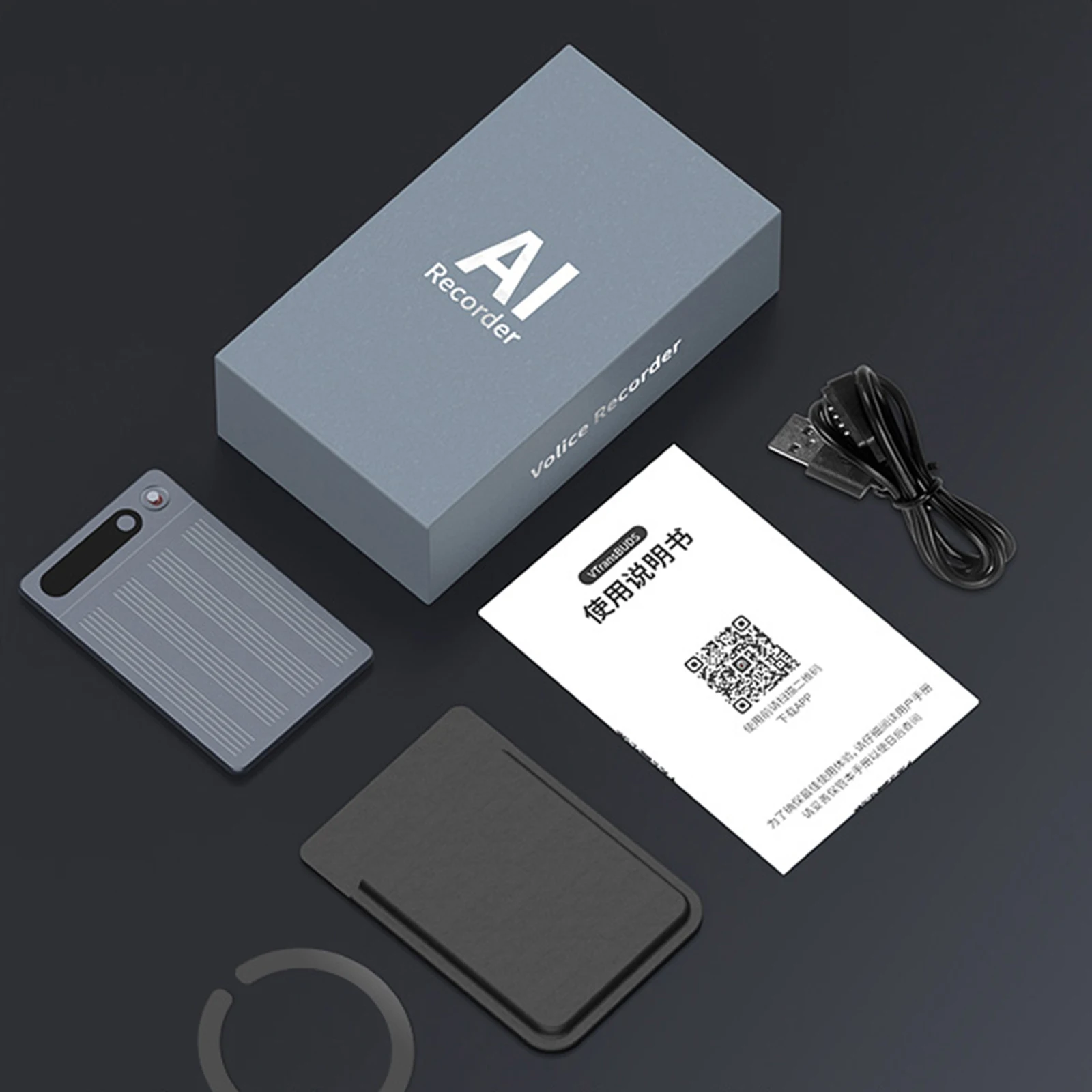 64G AI Voice Recorder Language Translation Device Support 134 Languages Audio Dictaphone Transcribe & Summarization with ChatGPT