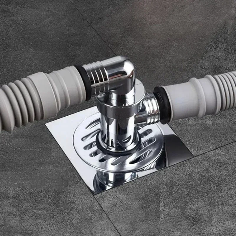 Washing Machine Floor Drain Joint Anti-overflow Universal Elbow Pipe Connector Floor Drain Strainer Grate Sealing Ring Adapter