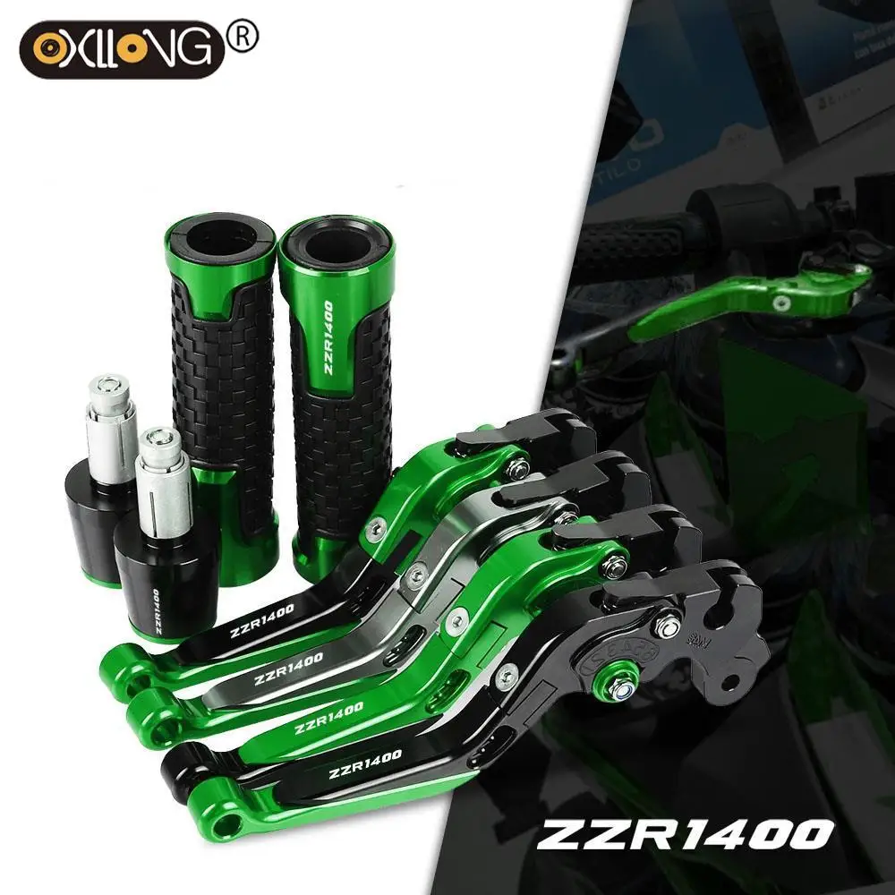 

ZZR1400 Brake Clutch Levers Handlebar Hand Grips ends For KAWASAKI ZZR1400 2006 2007 2008 2009 2010 2011 2012-2016