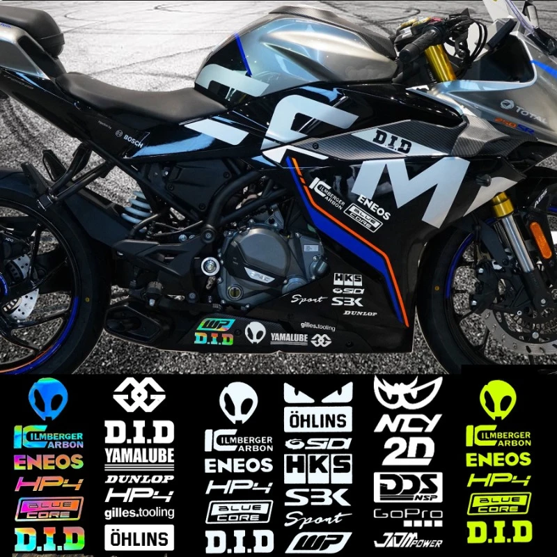 Светоотражающие наклейки на мотоциклетный шлем, наклейки для YAMAHA MT07, MT09, R1, R3, Kawasaki Z900, BMW S1000rr