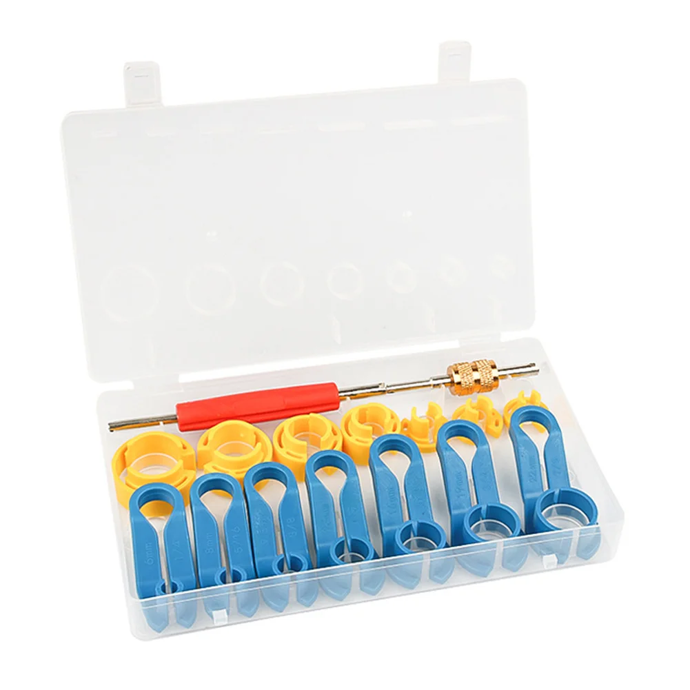 

16Pcs Car AC Fuel Line Disconnect Tool Set 7 Sizes 1/4" 5/16" 3/8" 1/2" 5/8" 3/4" 7/8" Fuel Line Removal Tool For Compressor