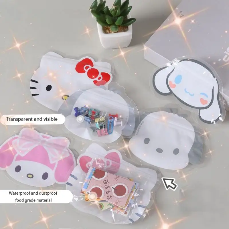 

20 шт. Hello Kittys Sanrios аниме Kawaii Мультфильм Kuromi Cinnamoroll My Melody сумка для хранения портативная упаковка аккуратная сумка на молнии