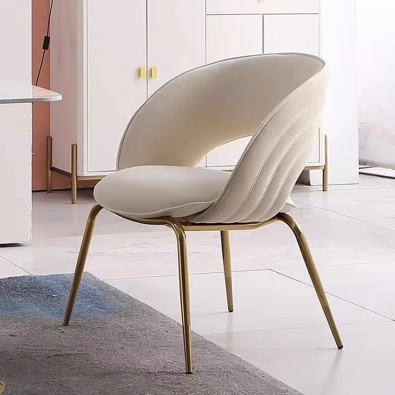 

Comfort Accent Dining Chair Single Backrest Modern Home Living Room Chairs Outdoor Sillones Salon Balcony Furniture LJ50DC