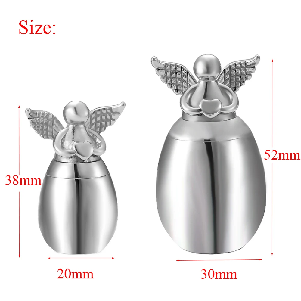 Cute Angel Wing Heart Memorial Keepsake Stainless Steel Cremation Urns for Human Pet Ashes Can be Engraved cremation urn