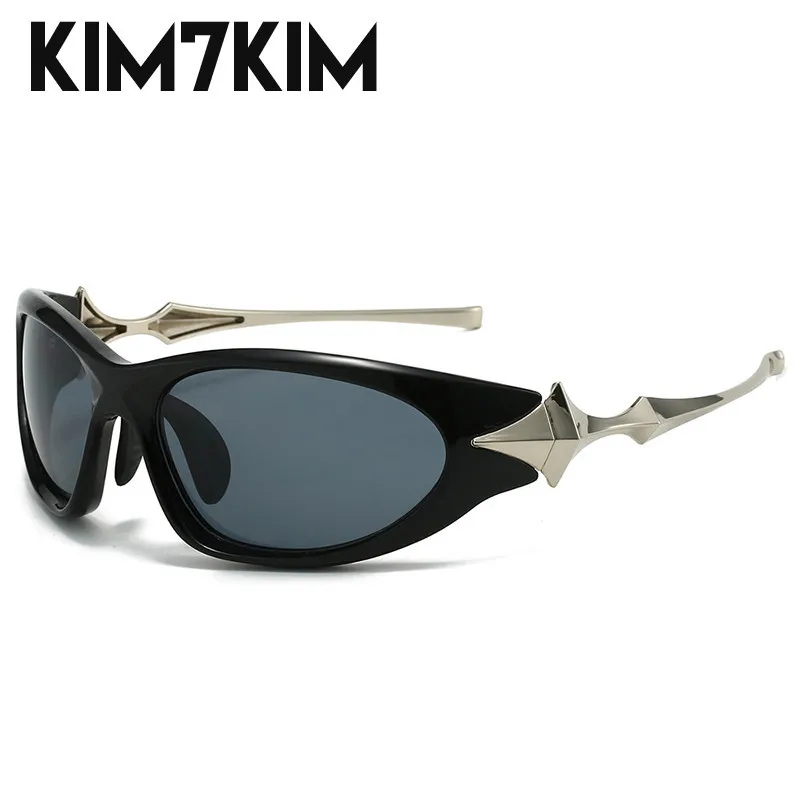 Steampunk Cat Eye Sonnenbrille Frauen neue Mode übergroße Punk Sonnenbrille für Damen Retro 2000's Brille y2k Accessoires