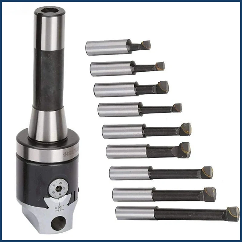 F1 boring head 50mm 75mm 100mm CNC lathe rough boring processing, paired with BT30 BT40 NT30 NT40 C20 C25 R8 MT2 MT3 MT4