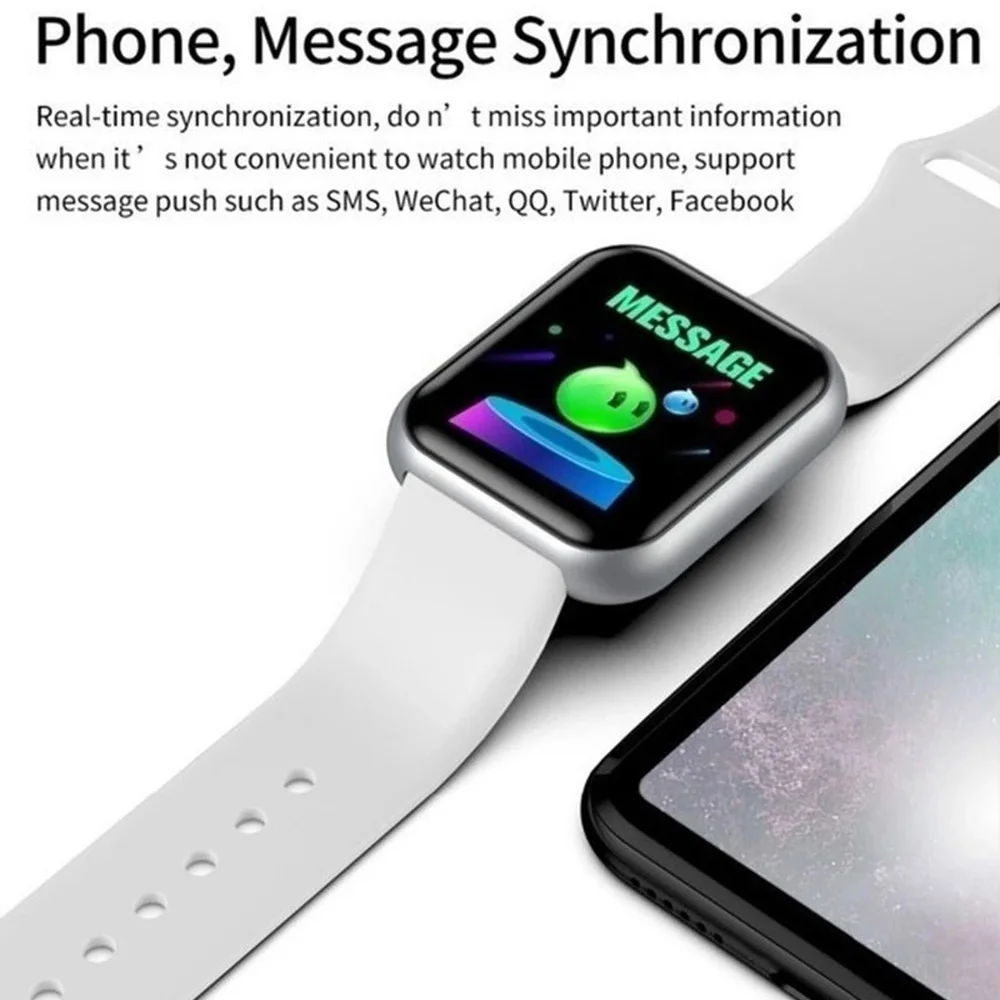 Y68 Smartwatch Fitness Bracelet Heart Rate Monitoring Reminder Step Counting Information Push Sleep Analysis D20 Sport Smartband 6