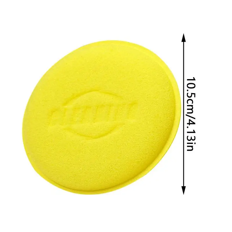 PSLER Foam Applicator Pads - Foam Car Wax Applicator Pad Detailing Round 4  inch Polishing Sponges for Car Wax Applicator Pad 12 Pack-Yellow
