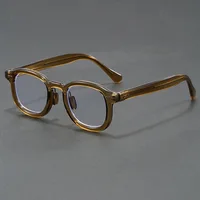 Lunettes en acétate japonais pour hommes, monture ovale rétro faite à la main, marque de styliste, à la mode, nouvelle collection 2025 3
