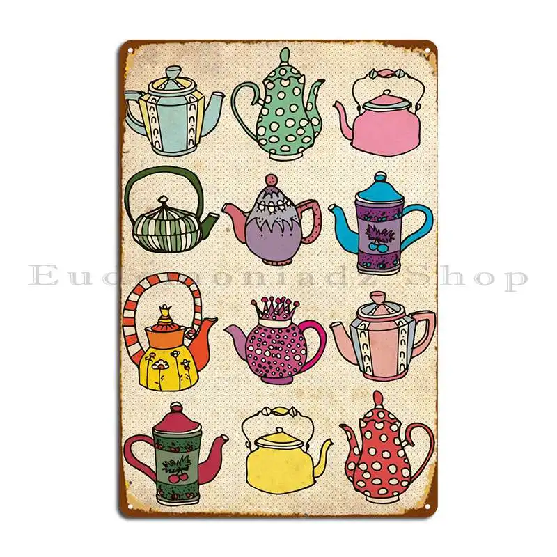 Teiere Vintage Metal Sign Home Cinema Club Club Bar Character Tin Sign Poster