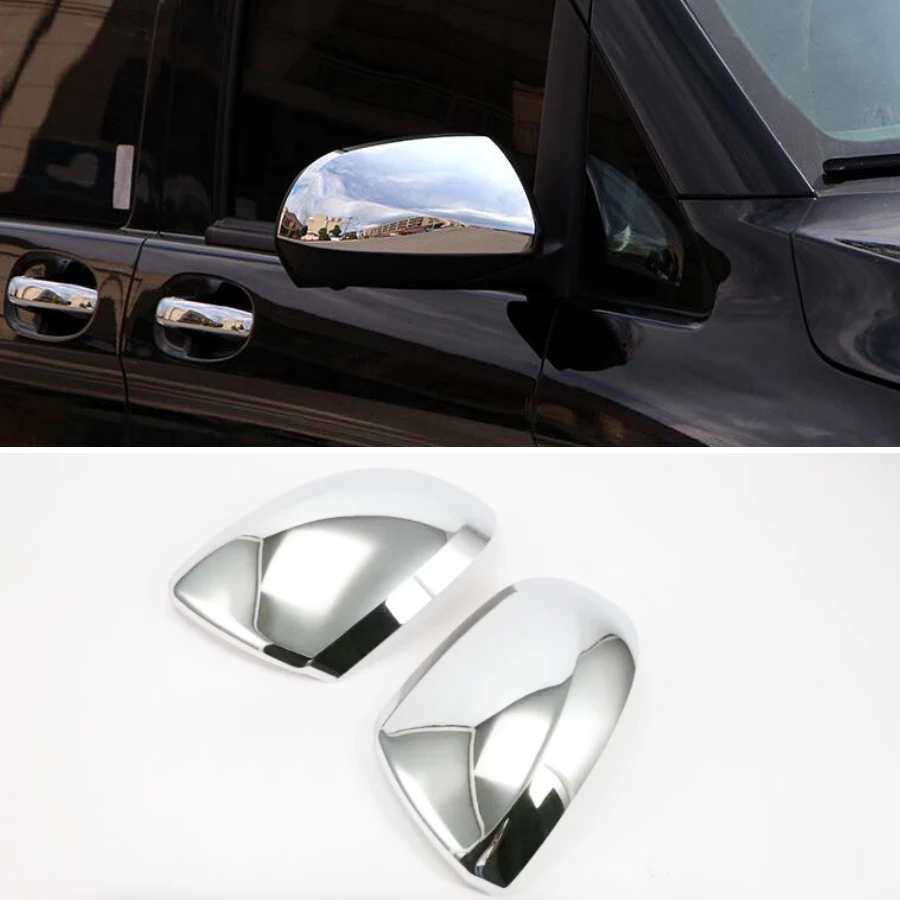 

ABS Door Rearview Mirror Protection Cap Cover Trim Bright Silver For Mercedes-Benz Vito W447 2014 - 2022 Exterior Accessories