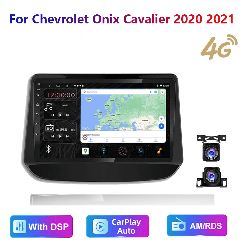 

HD Multimedia Head Unit For Chevrolet Onix Cavalier 2020-2023 Car Stereo Radio Android Video GPS Carplay 4G AM/RDS/DSP