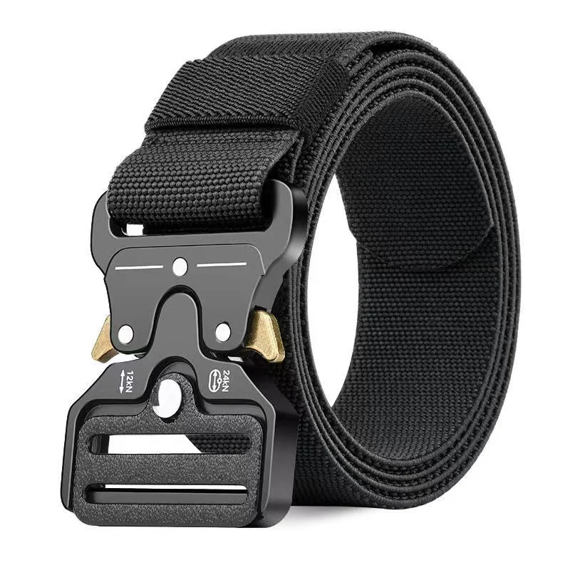 

Genuine Tactical Belt Quick Release Outdoor Military Metal Belt Soft Real Nylon Sports Accessories Men And Women Black Belt