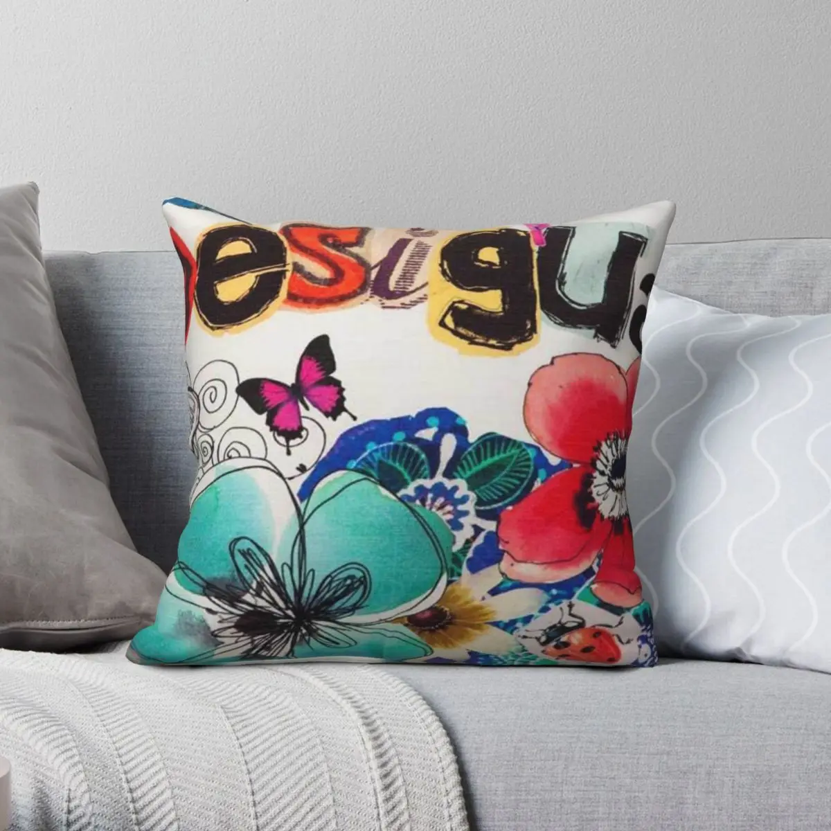 

Desigual Custom Pillowcase Polyester Velvet Printed Zip Decor Throw Pillow Case Home Cushion Cover