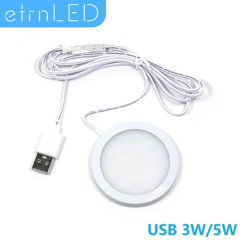 LED Spotlight Interior Cabinet Puck Light Mini 3W 5W Surface Mounted Celing Slim Lamp Dupont Cable Counter Closet USB 5V etrnLED led downlight,led spotlight