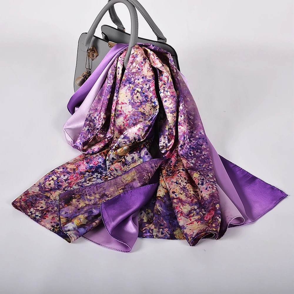 SOFIA SILK SCARF - RAMBLA FLORAL PLUM