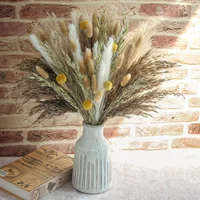100 Pieces Natural Dried Flowers Rabbit Tail Bouquet