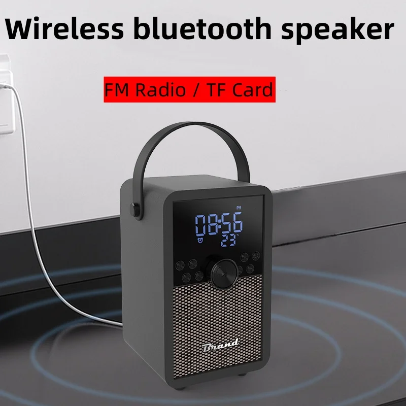 

Настольный динамик часы Bluetooth динамик FM-радио Будильник HiFi музыкальный звуковой бокс с дисплеем температуры Поддержка TF-карты бумбокс