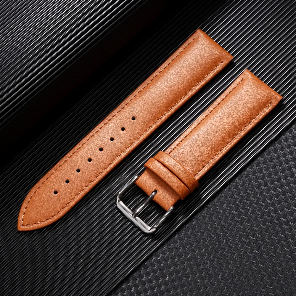 Premium Calfskin Leather Watchband - Soft Universal Replacement Strap