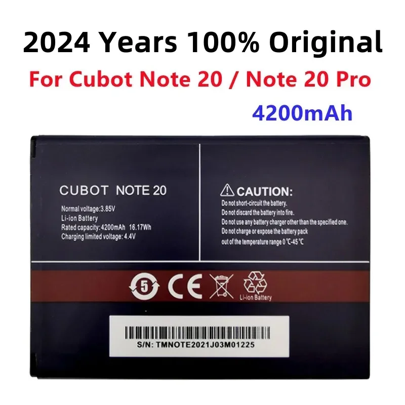 

100% Original New 4200mAh For Cubot Note 20 / Note 20 Pro Phone Battery High Quality Replacement Batteries Bateria