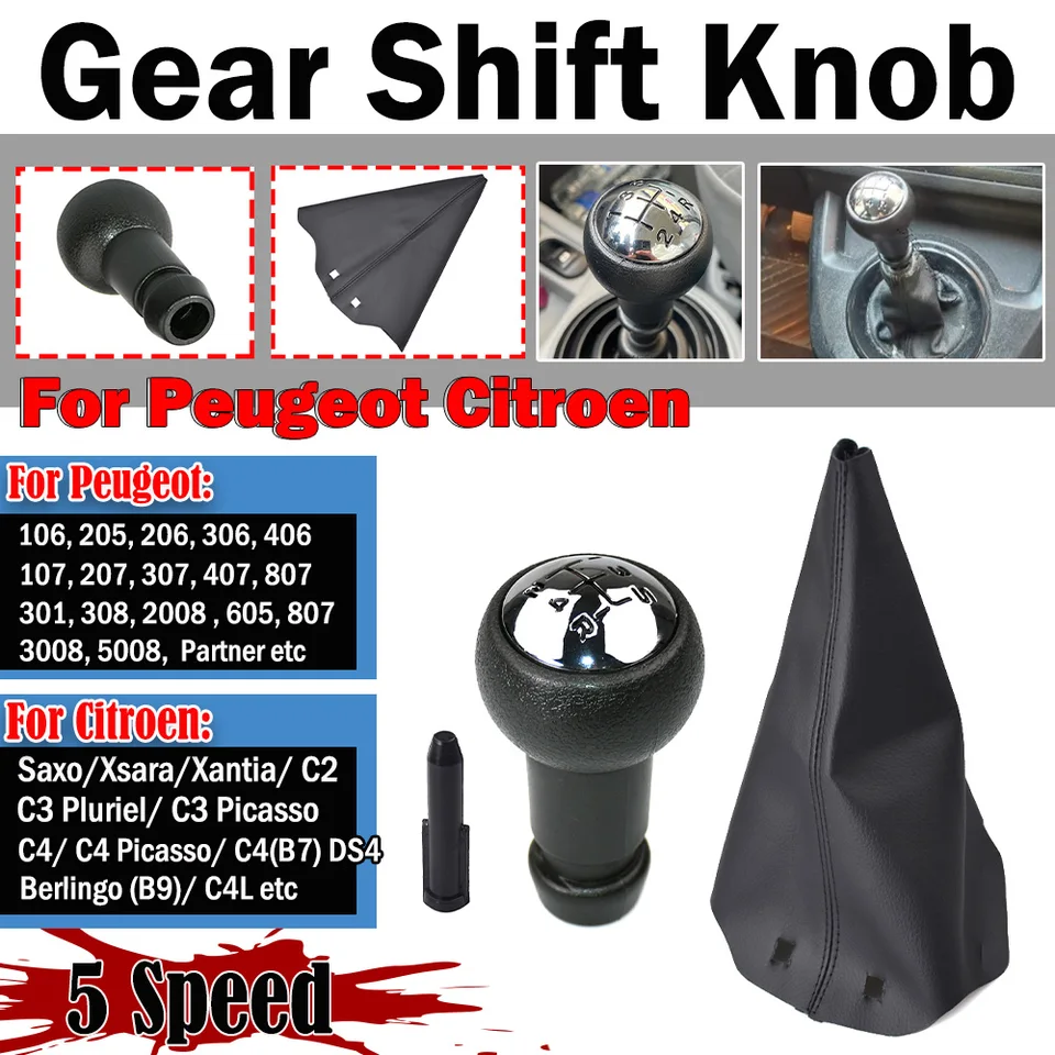 Pommeau De Levier De Vitesses Pour Peugeot 106 206 307 Etc. Et Citroën Saxo C2 Xsara - Standard, Fabriqué En Allemagne