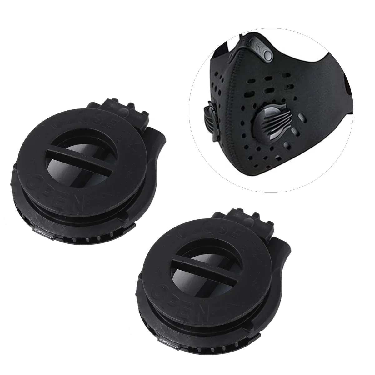 24 Pcs Mask Filter Element Valve for Breathing Supplies Accessories Black Face Masks