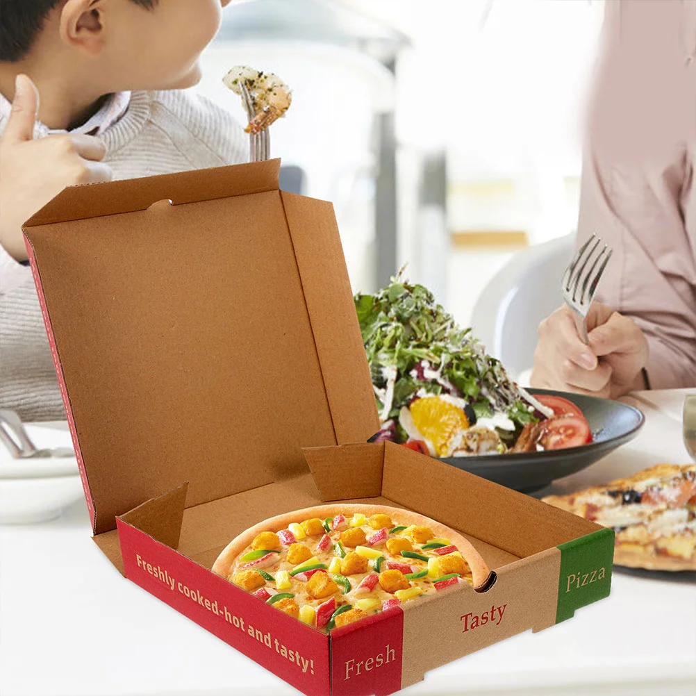 10 Pcs Box Restaurant Supply Container Slice Paper Boxes & Savers Travel