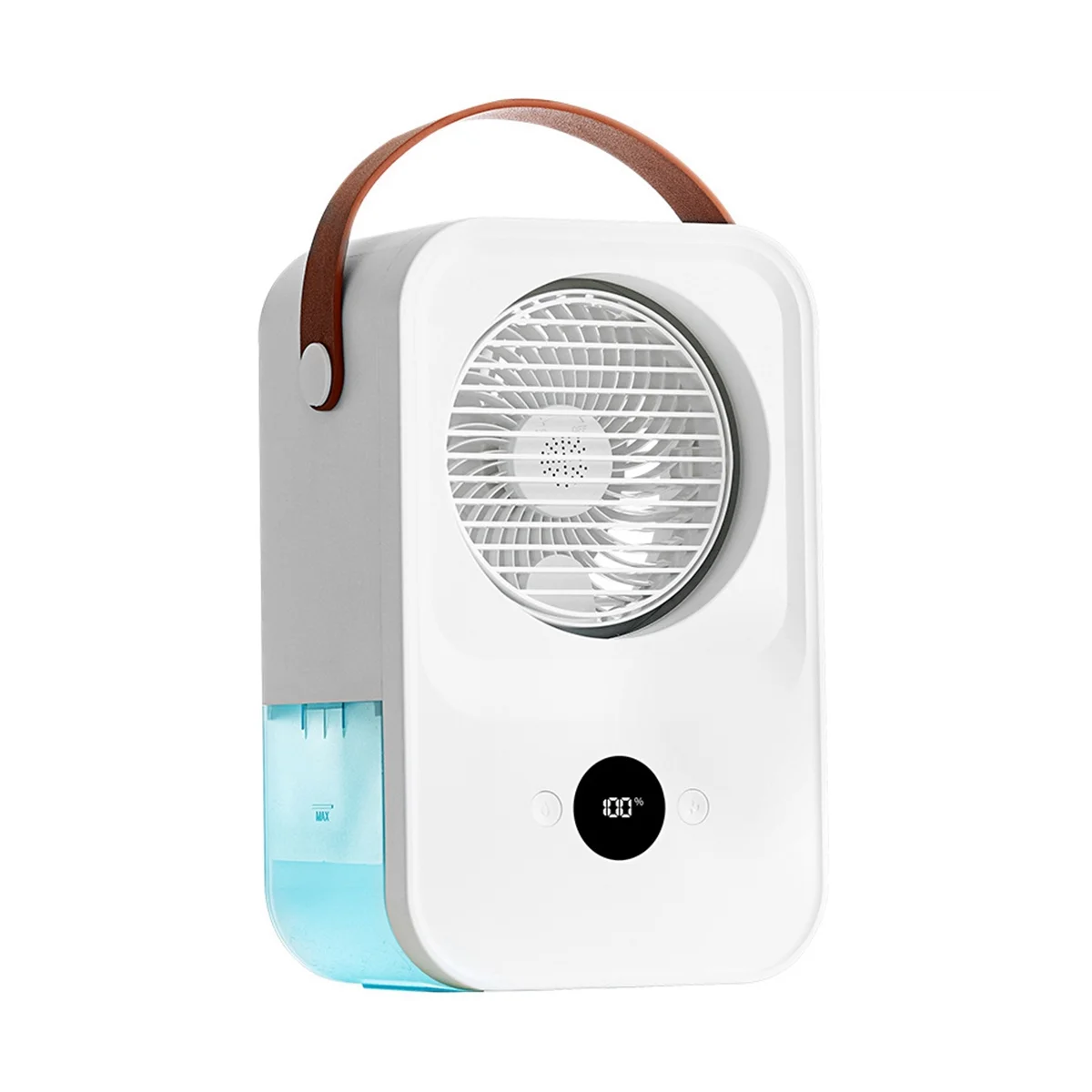 

Evaporative Air Conditioner Portable Air Cooler,Powerful 4-Speed, Quiet, 650 ML Water Tank,Display Desktop Cooling Fan